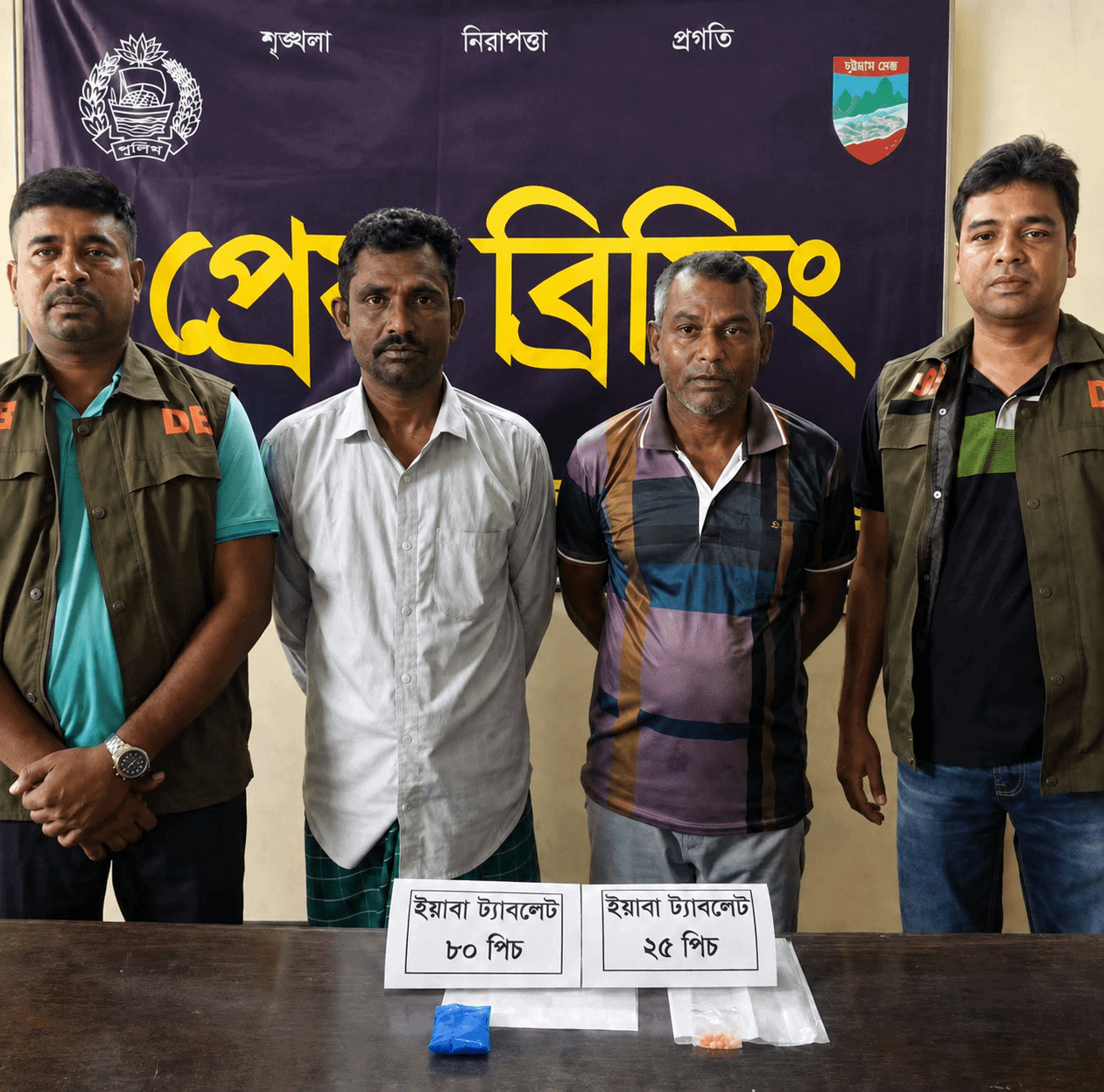 খাজুরায় ১০৫ পিস ইয়াবাসহ দুই মাদক কারবারি আটক
